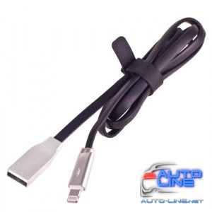 Кабель VOIN VC-005BK USB - Lightning 1m black с индикатором (VC-005BK)